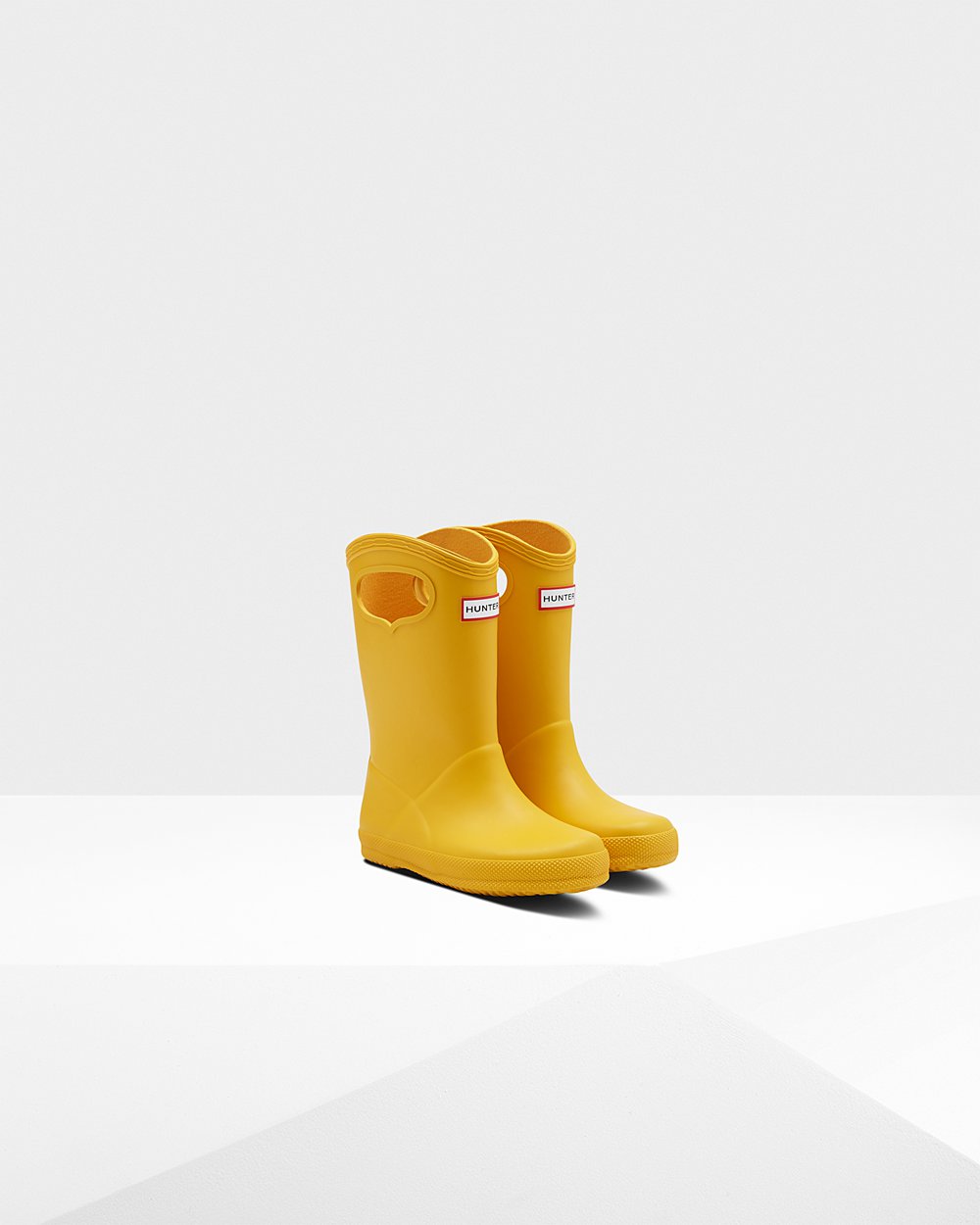 Kids Hunter Original First Classic Grab Handle - Rain Boots Yellow - 4825-DMYIV